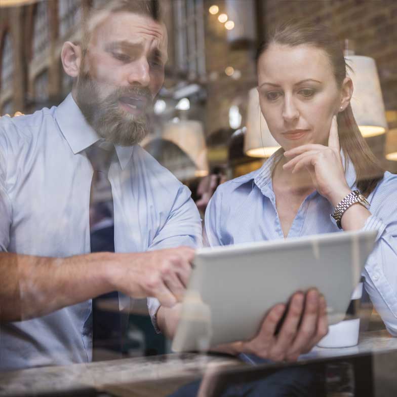 Restaurant investors going over business